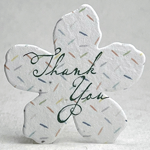 seed paper sprinkles printed flower shapes